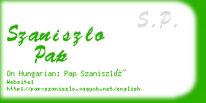 szaniszlo pap business card